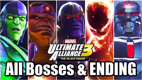 Marvel Ultimate Alliance 3 The Black Order All Bosses And Ending All