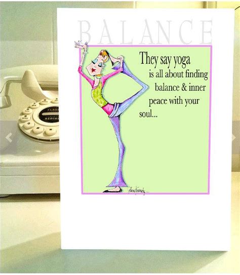 Yoga Balance Birthday Card Funny Yoga Pose Birthday Card Funny Yoga