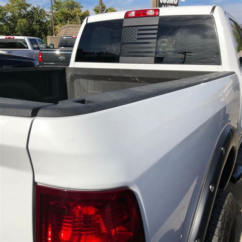 Dodge Ram Back Middle Window American Flag Decal 2009 2019 Elevated