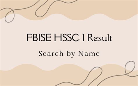 Fbise Hssc 1 Result 2022 Search By Name
