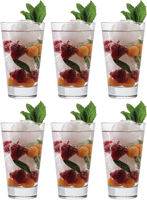 Vikko Drinking Glasses 10 7 Ounce Drinking Glasses Pack Of 6 Crystal Clear Glass