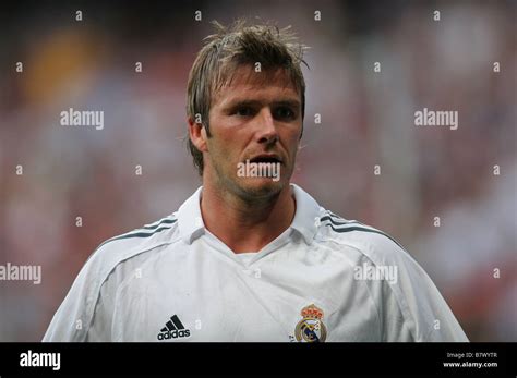 David Beckham With Real Madrid Football Club Stock Photo Alamy