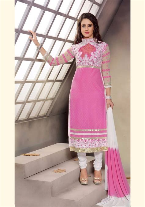Pink Cotton Churidar Suit 70415 Churidar Designs Churidar Suits Churidar