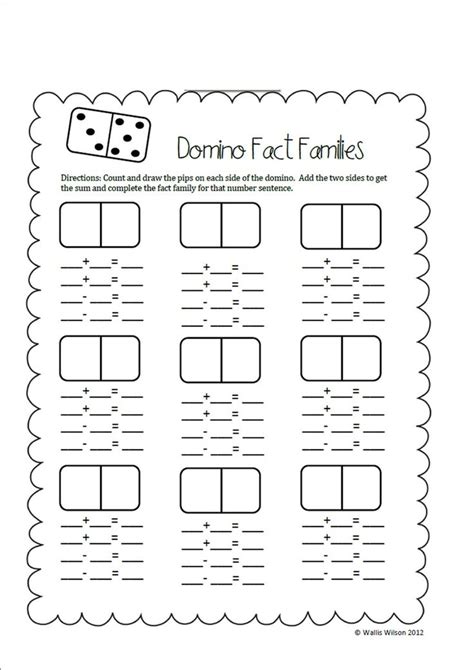 First Grade Wolves: Search results for domino fact families | All