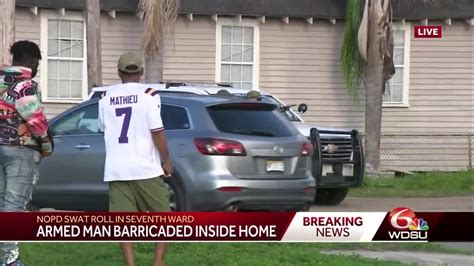 Armed Man Barricaded Inside Home Youtube