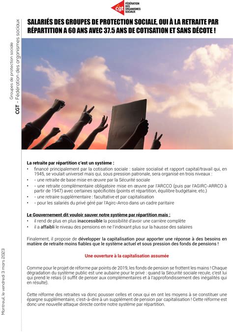 Salariés des GPS, OUI à la retraite par répartition à 60 ans avec 37.5
