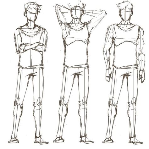 Anime Boy Standing Male Pose Reference Drawing Draw Eo