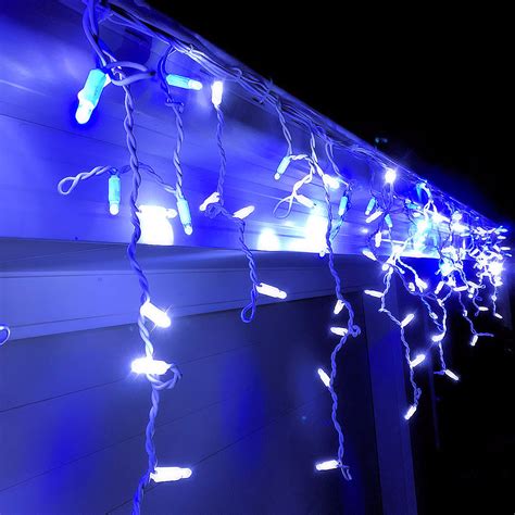 Led Icicle Lights Blue And White 48m Extendable Christmas Complete Online