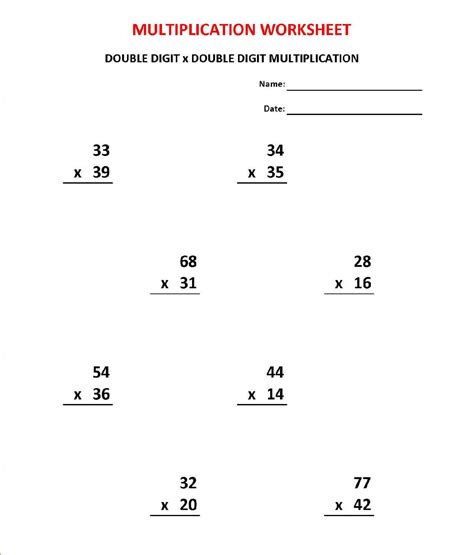 Double Digit Multiplication Worksheets A Guide For Parents And