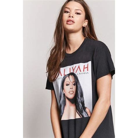 Forever21 Aaliyah Graphic Tee 18 Liked On Polyvore Featuring Tops T Shirts Graphic Print