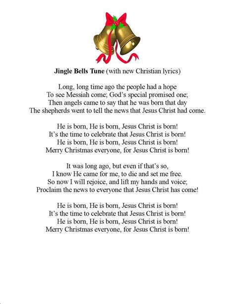 Jesus Jingle Bells Song Christmas Poems Religious Christmas