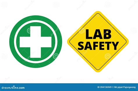 Lab Safety On White Background Stock Vector Illustration Of Medicine