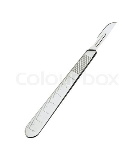 Medical Scalpel Isolated On A White Stock Image Colourbox