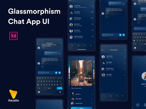 Glassmorphism Chat Application Ui Kit Uplabs