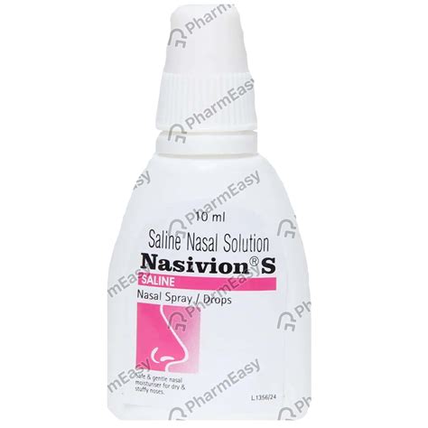 Nasivion S 065 Nasal Drops 10ml Uses Side Effects Dosage