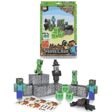Minecraft Papercraft Hostile Mobs Set Over 30 Piece New Free Shipping