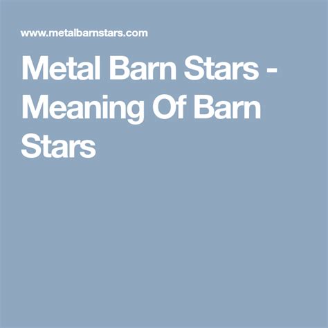 How to define the word barn star? Metal Barn Stars - Meaning Of Barn Stars | Star meaning ...