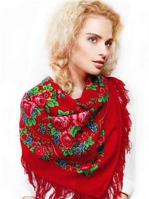russian pavlovsky posad shawl matryoshka Матрёшка scarf styles woolen scarves scarf