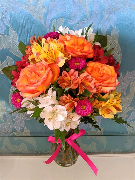 Rose And Peruvian Lily Bouquet In Downey Ca Chitas Floral Designs