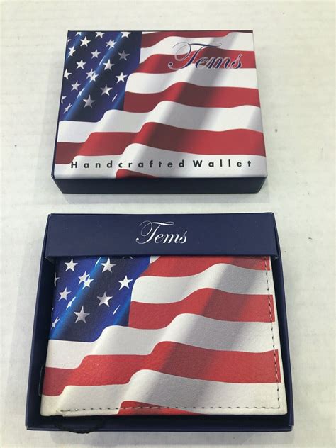 ️ Tems Handcrafted Bi Fold Novelty Wallet American Usa Flag Old School