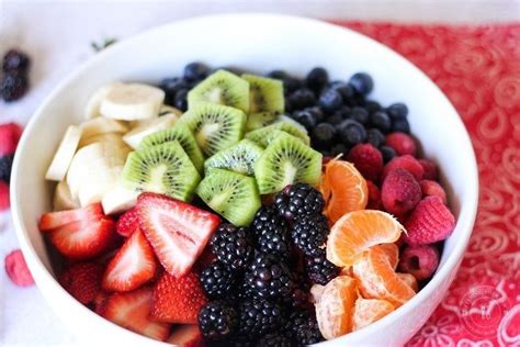 This Fruit Salad Is Loaded With Berries Kiwi Oranges And Bananas All
