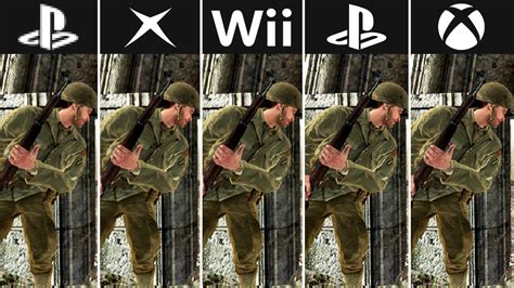 Call Of Duty 3 2006 Xbox 360 Vs Ps2 Vs Xbox Vs Ps3 Vs Wii