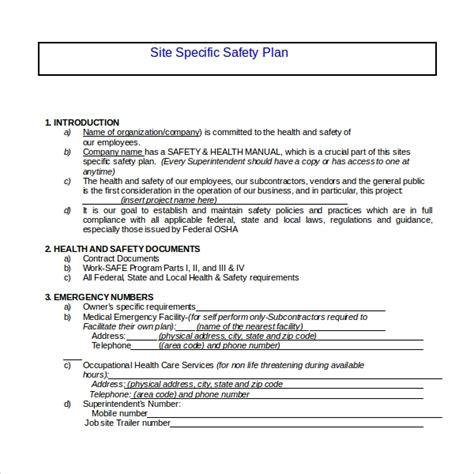 Start by creating your safety policy. FREE 9+ Sample Site Plan Templates in PDF | MS Word
