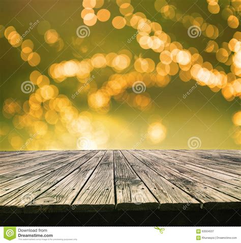 Perspective Textured Of Top Old Wood Table With Beautiful Blur Stock