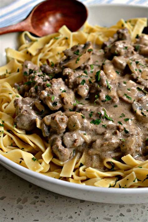 Stroganoff made with ground beef (hamburger meat) is a super simple and incredibly flavorful meal. Easy Ground Beef Stroganoff (Hamburger Stroganoff)