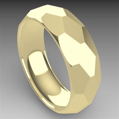 Faceted Ring 3d Print Model Cgtrader