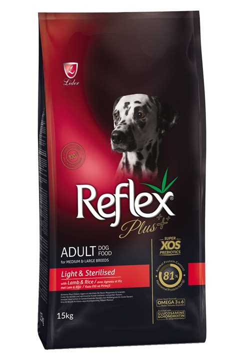 Reflex Plus Light & Sterilised Adult Dog Food for Medium & Large Breeds - Reflex