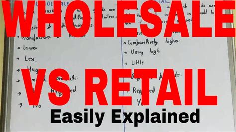 Wholesale Vs Retaildifference Between Wholesale And Retailwholesale