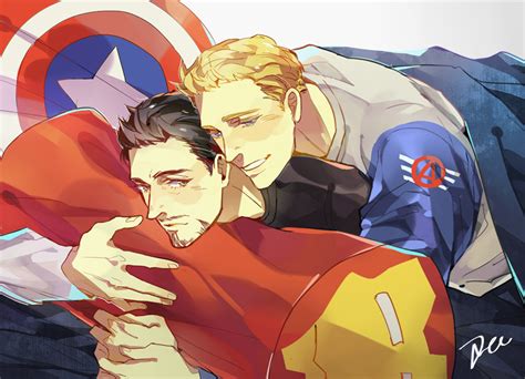 Captain America Iron Man Steve Rogers And Tony Stark Marvel And 1 More Drawn By Minihardee