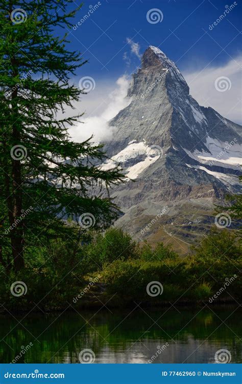 Summer Morning On The Grindjisee Lake With Matterhorn Peak Backdrop In