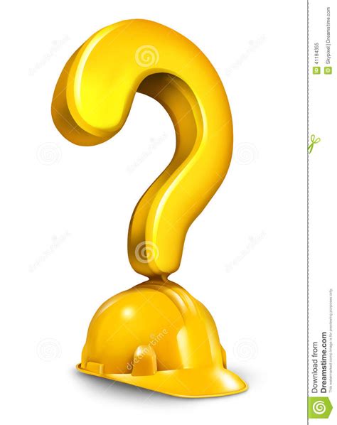 Construction Safety Questions Stock Illustration Illustration Of