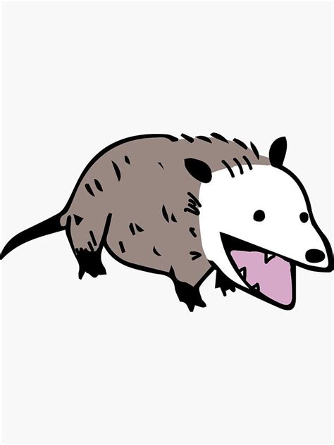 Possum Doodle Sticker By Elysedraws In 2021 Cute Animal Drawings