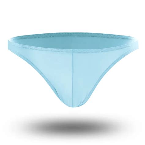 Buy Sexy Ice Silk Man Breifs Low Waist Tight Mens Underwear U Convex Soft Thin
