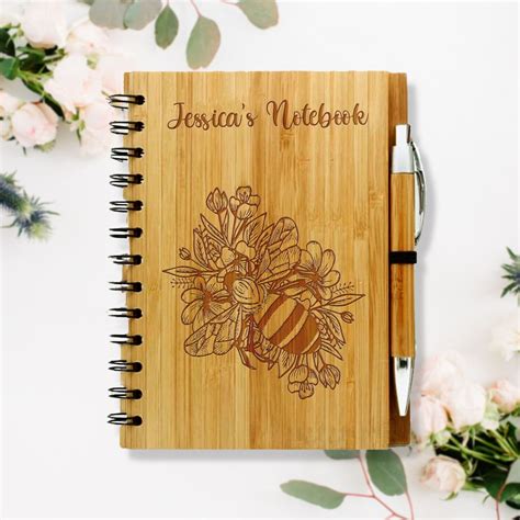 Personalised A5 Bamboo Notebook Diary Journal Book Eco Etsy Uk