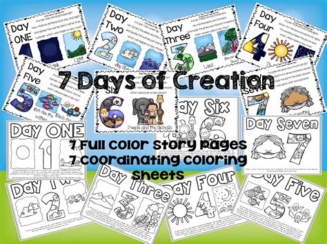 You can color his creation and teach we also have more bible coloring pages including adam and eve. FREE!!!! 7 Days of Creation Story Board and coordinating ...