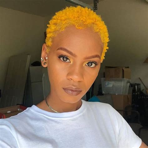 Thebaldierevolution Yellow Hair Color Short Natural Hair Styles