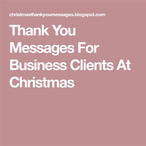 Thank You Messages For Business Clients At Christmas Thank You