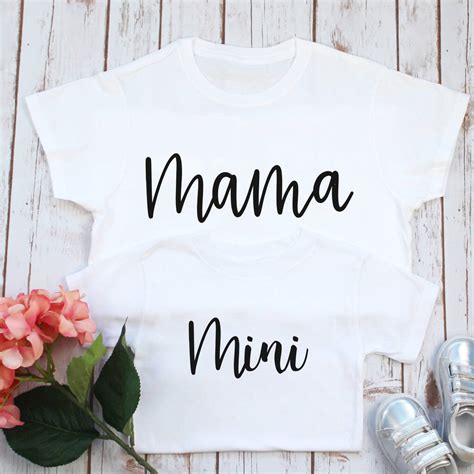 Mama And Mini Mother And Baby Matching T Shirt Set By Betty Bramble