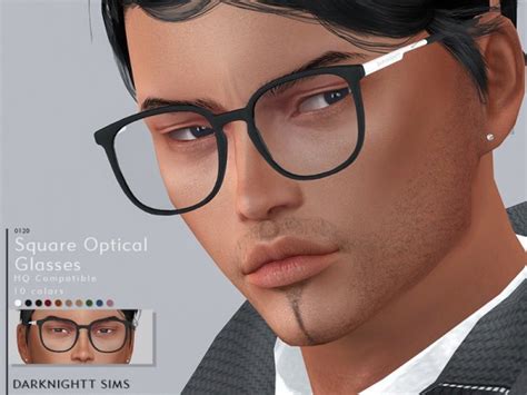 The Sims Resource Square Optical Glasses By Darknightt • Sims 4 Downloads