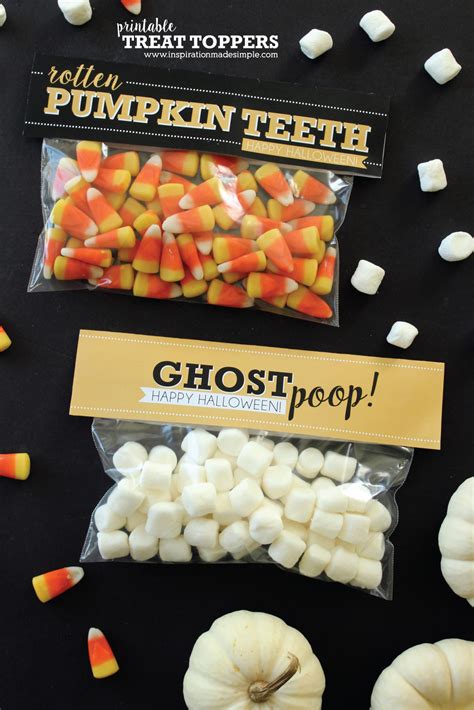 Free Printable Halloween Treat Bag Toppers Printable Word Searches