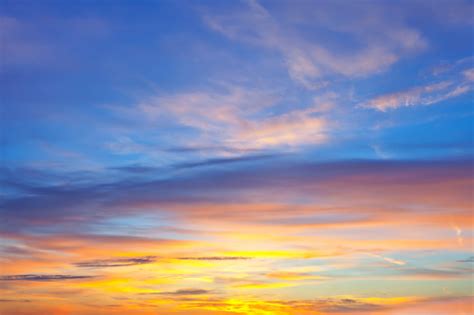 Sky Background On Sunrise Photo Free Download