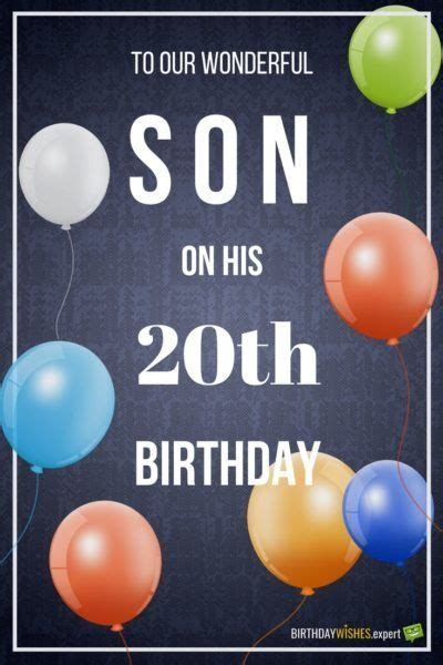 Amazing happy birthday wishes for your little son. 20th Birthday Wishes & Quotes for their Special Day ...