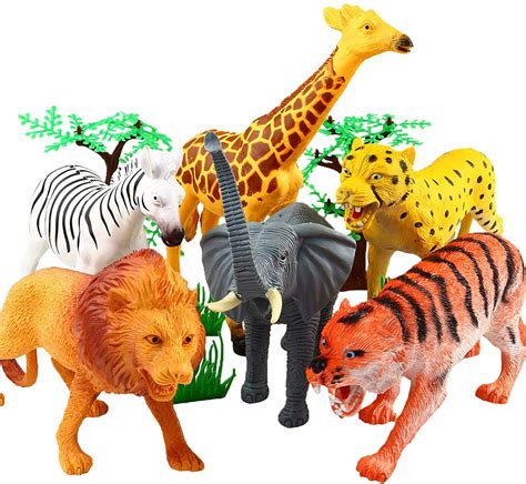 Buy 8 Inch Jumbo Jungle Animal Toy Setanimal Figurerealistic Wild