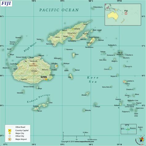 real map of fiji