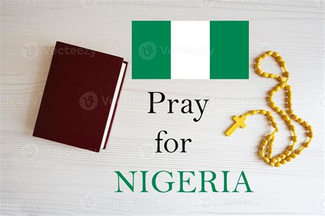 Pray For Nigeria Rosary And Holy Bible Background 22371109 Stock