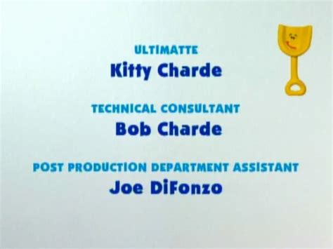 Ending credits to the 2000 home video release of blue's safari. Image - Blue's Clues Shovel Credits.jpg | Blue's Clues ...